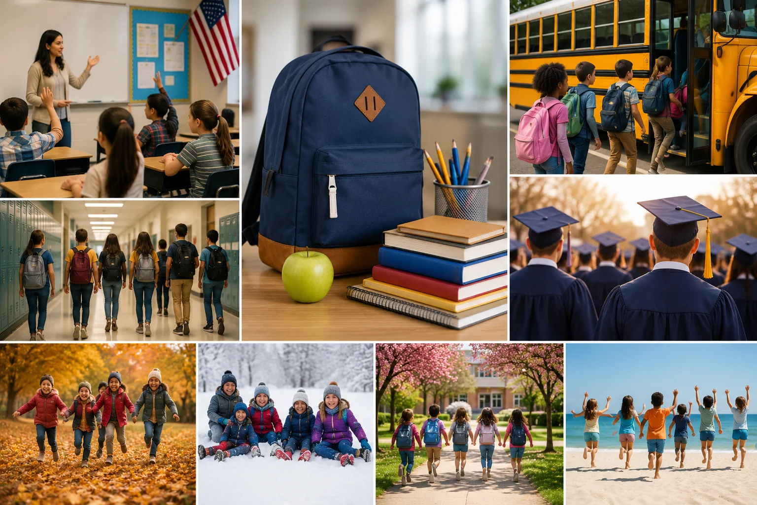 Calendário Escolar Americano, como funciona o ano letivo nos EUA