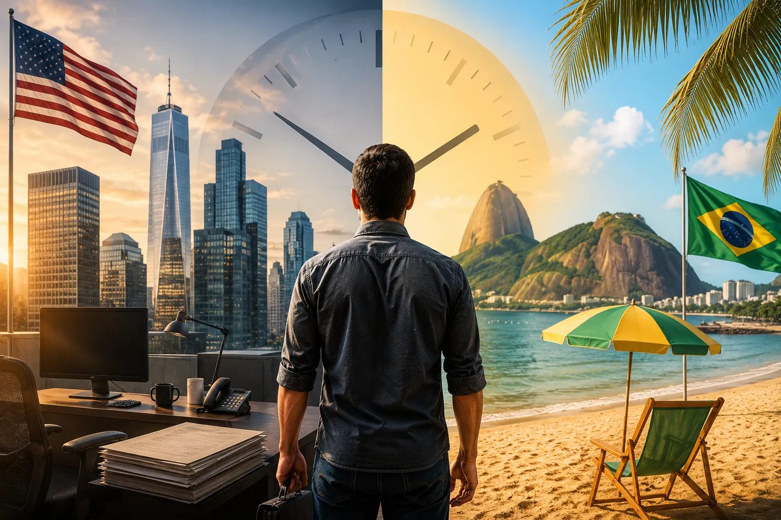 Carga horária de trabalho nos EUA, jornada, overtime, férias e o que muda do Brasil