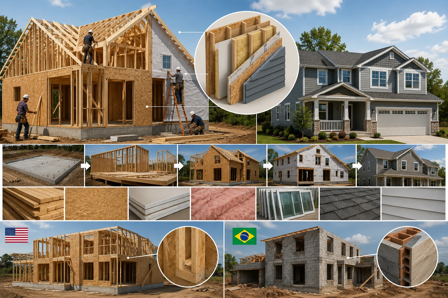 Como São Construídas as Casas nos EUA, wood frame, materiais e diferenças do Brasil