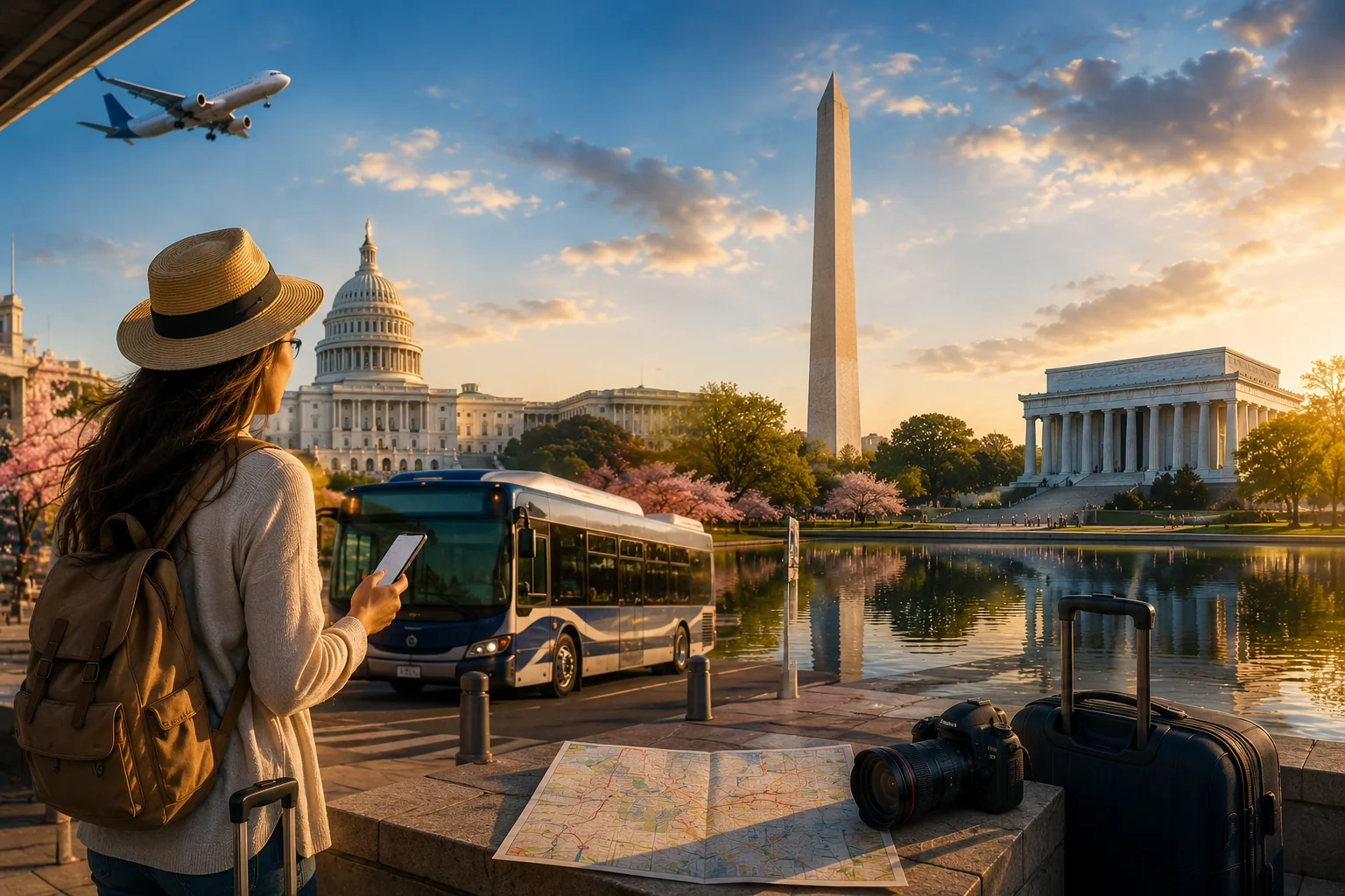 Conexão em Washington DC, como transformar horas de espera em mini-tour pela capital
