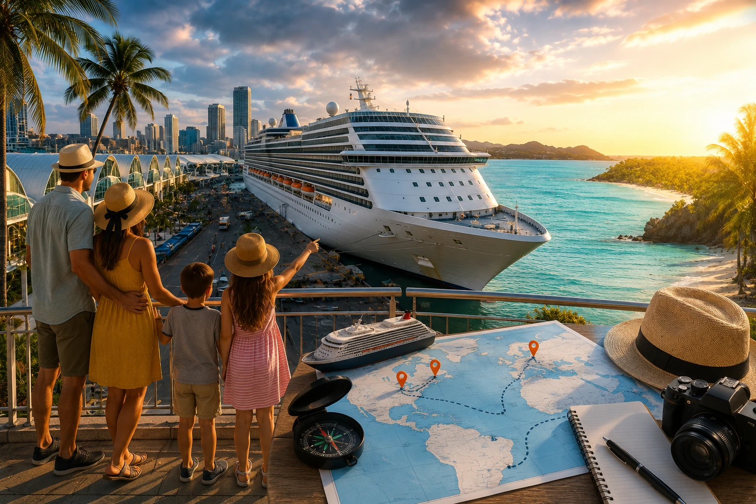 Cruzeiros Saindo dos EUA, portos, rotas e como planejar sua viagem