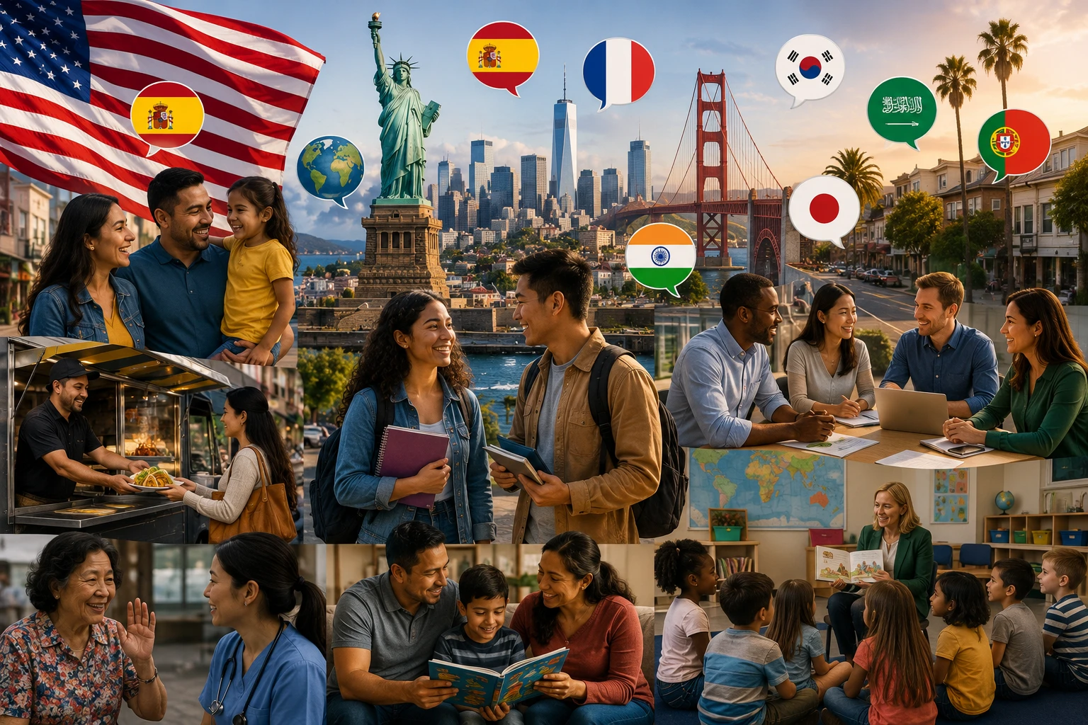 Idiomas nos EUA, o espanhol e outros idiomas na vida americana