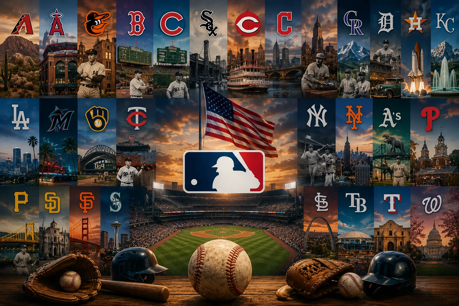 Nomes dos Times da MLB, a história por trás de cada franquia de beisebol