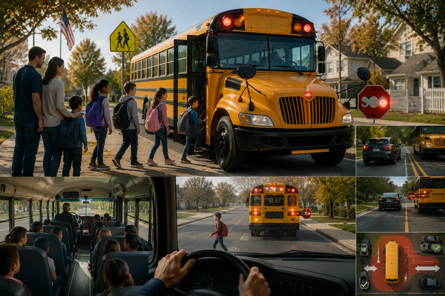 Ônibus Escolar nos EUA, quem tem direito, como funciona e as regras de trânsito