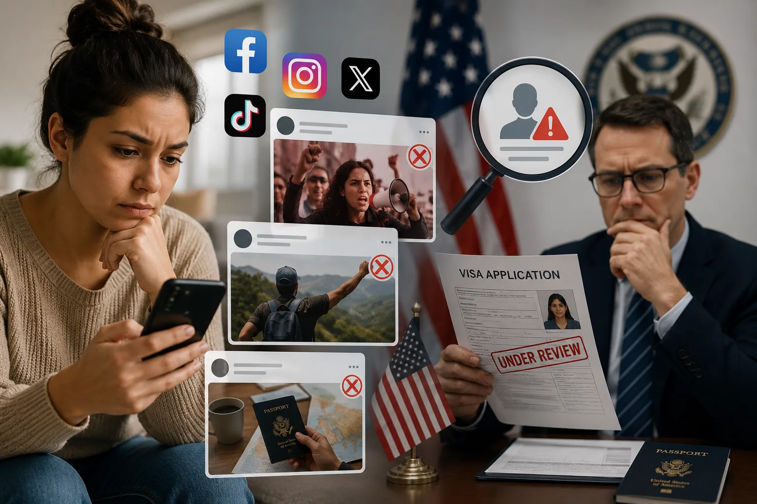 Redes Sociais e Imigração nos EUA, o que você posta pode afetar seu visto