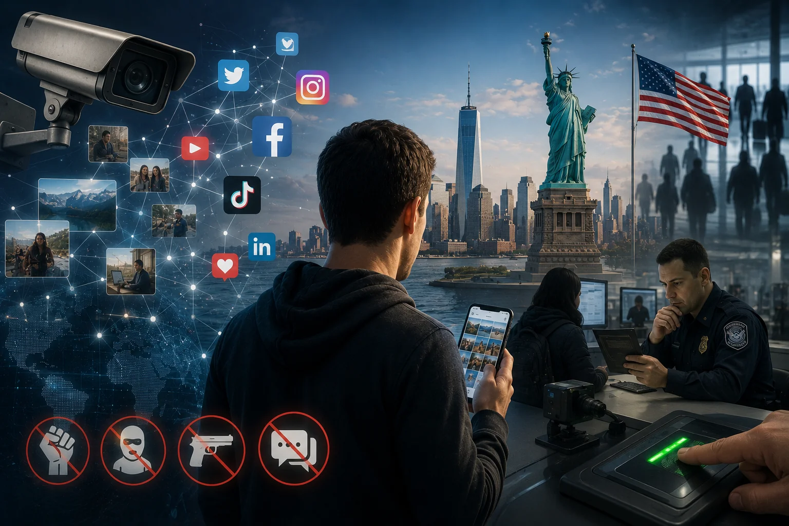 Redes Sociais e Imigração nos EUA, o que o governo americano pode ver e o que pode prejudicar seu visto