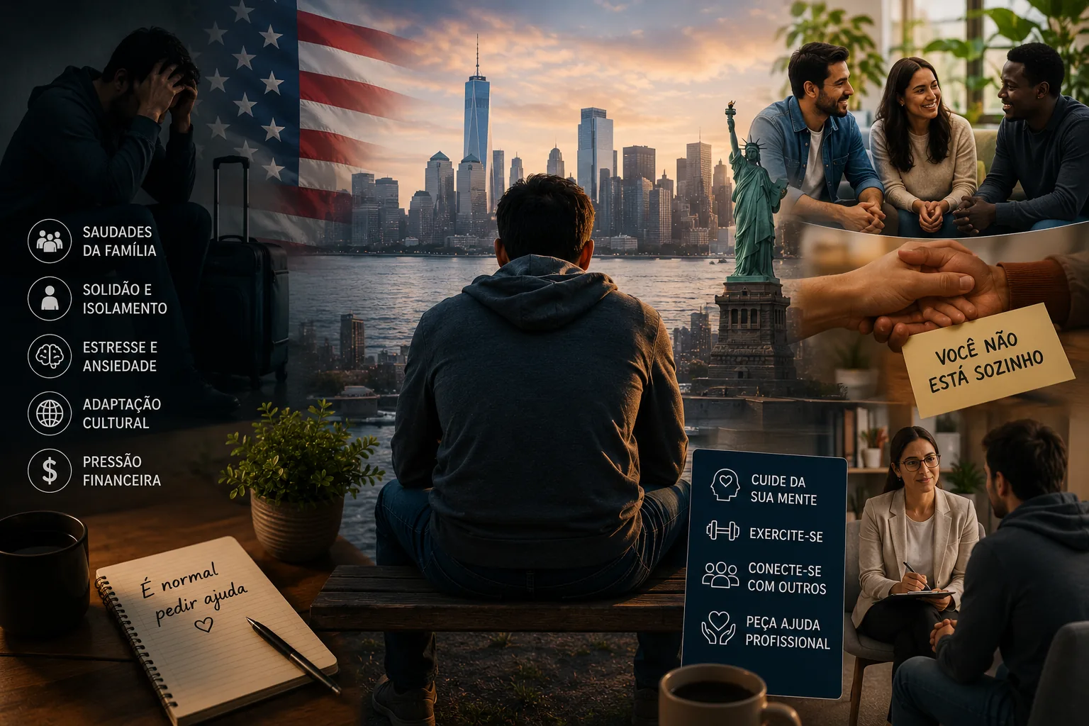 Saúde Mental do Imigrante nos EUA, recursos e como buscar ajuda