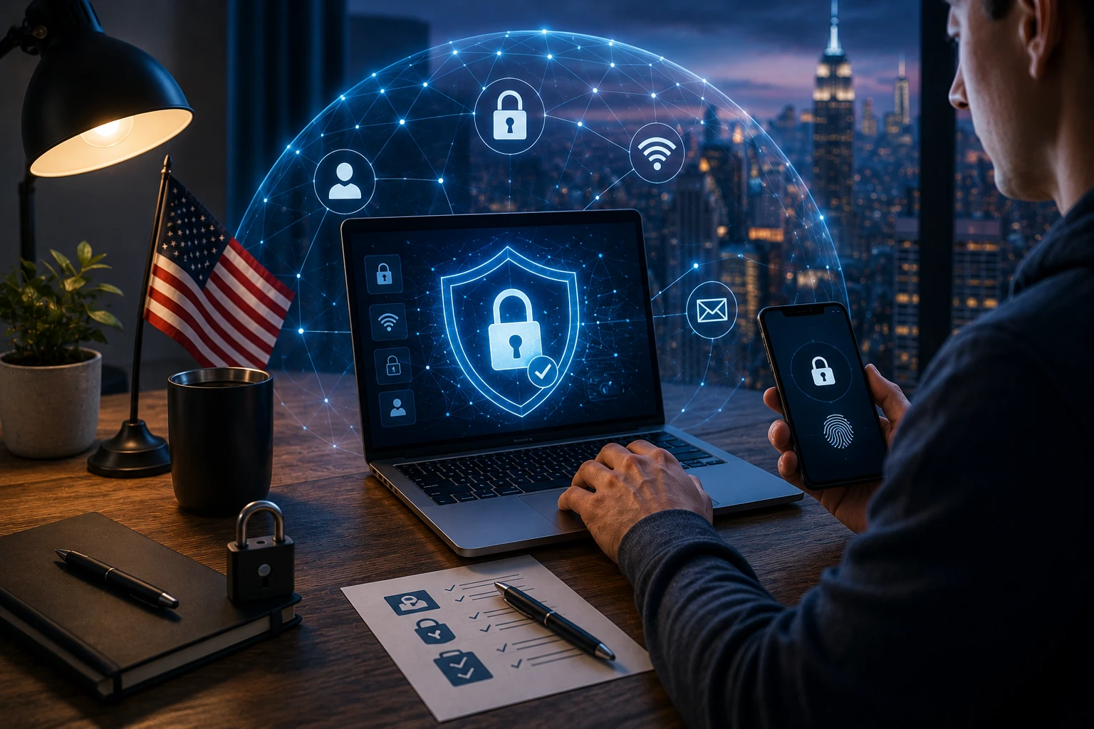 Seguranca na Internet nos EUA, como proteger seus dados e privacidade