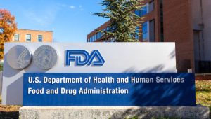 Silver Spring, MD, USA 11/10/2020: Exterior view of the headquarters of US Food and Drug Administration (FDA). This federal agency approves medications, vaccines and food additives for human use.