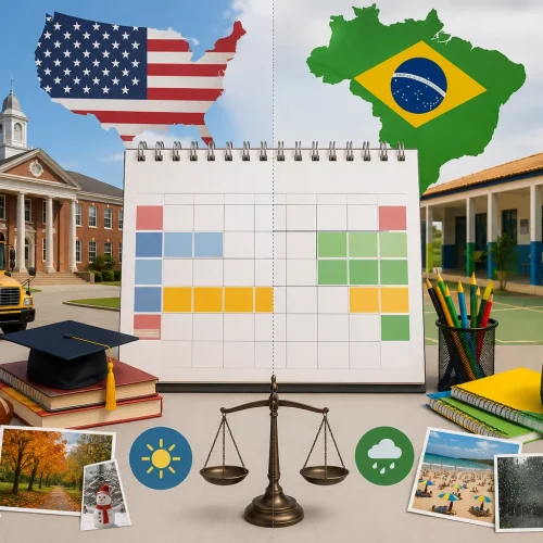 Calendário Escolar Americano, como funciona e as diferenças do Brasil