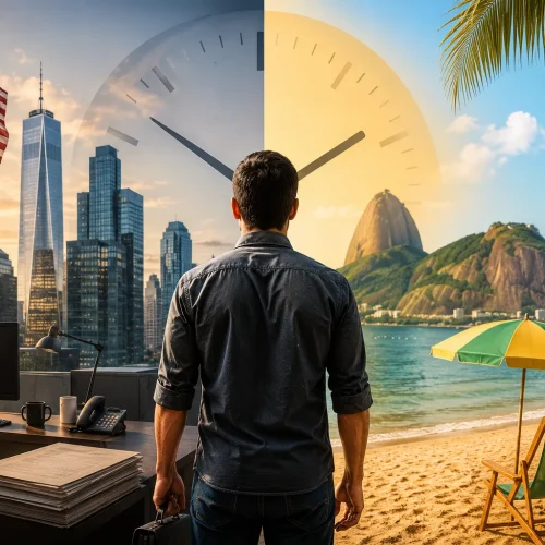 Carga horária de trabalho nos EUA, jornada, overtime, férias e o que muda do Brasil