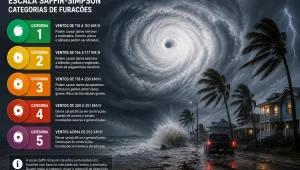 Categorias de Furacões nos EUA, escala Saffir-Simpson e o que cada nível significa