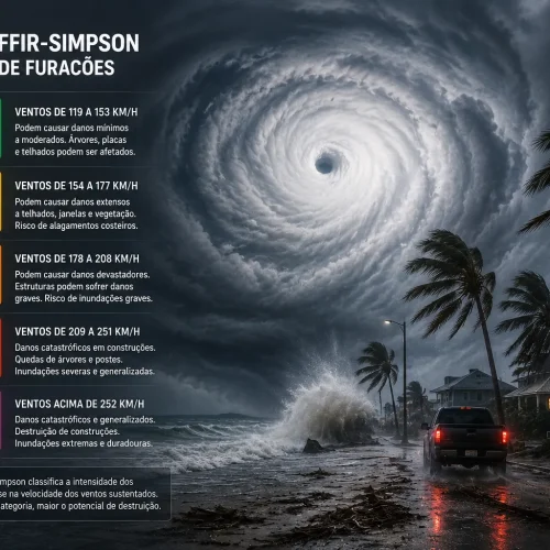 Categorias de Furacões nos EUA, escala Saffir-Simpson e o que cada nível significa