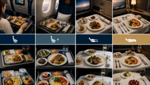 Catering a Bordo nas Companhias Aéreas Americanas, o que esperar em cada classe
