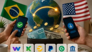 Como Enviar Dinheiro entre Brasil e EUA, plataformas, taxas e como economizar