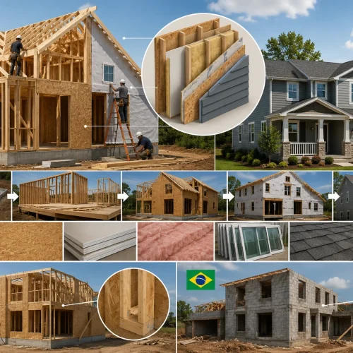 Como São Construídas as Casas nos EUA, wood frame, materiais e diferenças do Brasil