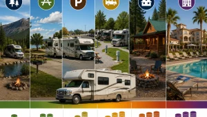 Custo de Pernoite de Motorhome nos EUA, do gratuito ao premium, todas as opções
