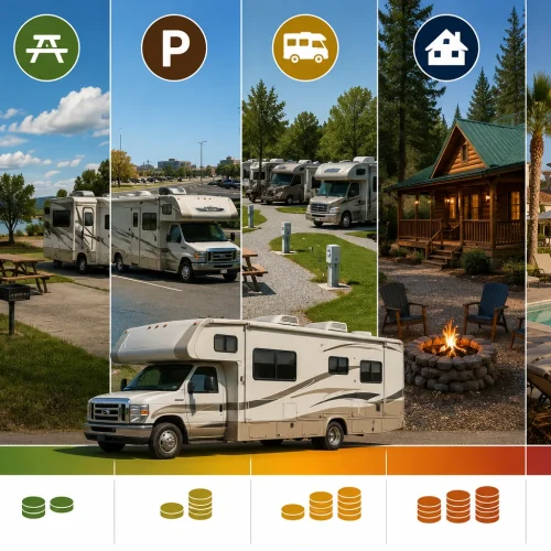 Custo de Pernoite de Motorhome nos EUA, do gratuito ao premium, todas as opções