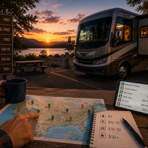 Custo de Pernoite em Motorhome nos EUA: onde estacionar e quanto custa