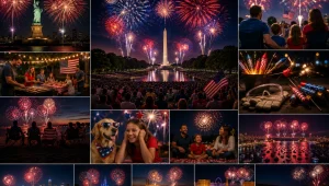 Fogos de Artificio nos EUA, tradicao, seguranca e as melhores exibicoes