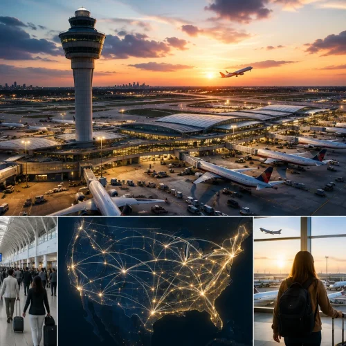 Hubs de Aviação nos EUA, quais são e como afetam suas viagens