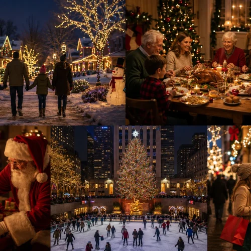 Natal nos EUA, como os americanos celebram o Dezembro e o Christmas