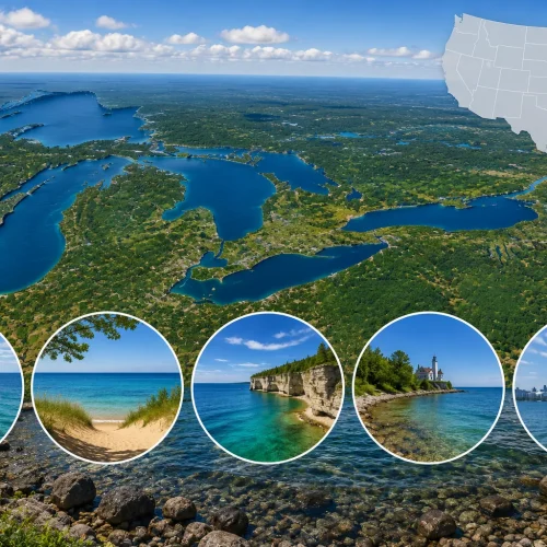 Os 5 Grandes Lagos da América do Norte, tamanhos, localização e importância