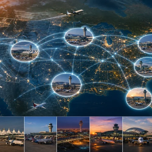 Principais Hubs de Aviação nos EUA, os aeroportos que movem o país