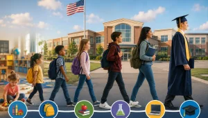 Como Funciona a Escola Pública Americana, do kindergarten ao 12º ano