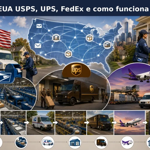 Sistema Postal nos EUA USPS, UPS, FedEx e como funciona o correio americano