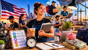 Trabalho Part-Time nos EUA, direitos, salario minimo e como funciona